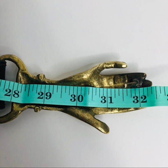 VNTG 70s Brass Belt Clasping Hands Georges Mailian - Picture 12 of 16